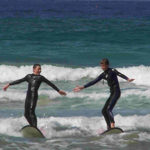 learning to surf in Point Lonsdale